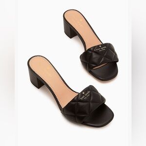 Kate Spade Pillow Mid Sandals Black Size 6 NIB